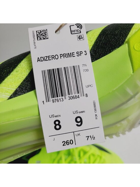 NEW Adidas Adizero Prime SP 3 Strung Track & Field Shoes NO SPIKES IH5800 Size 8 main image 7